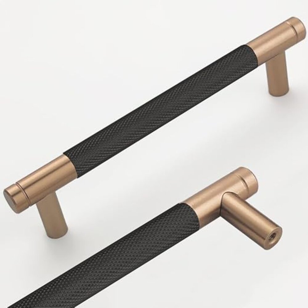 24 pk Pack 5 Inch 128 mm Bar Cabinet Pulls/ Light Gold and Black / NEW - Picture 4 of 4